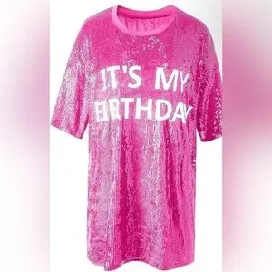 Cre8tive Concepts Boutique | Dresses | Its My Birthday Fusion Pink Sequin  Dressnwt | Poshmark